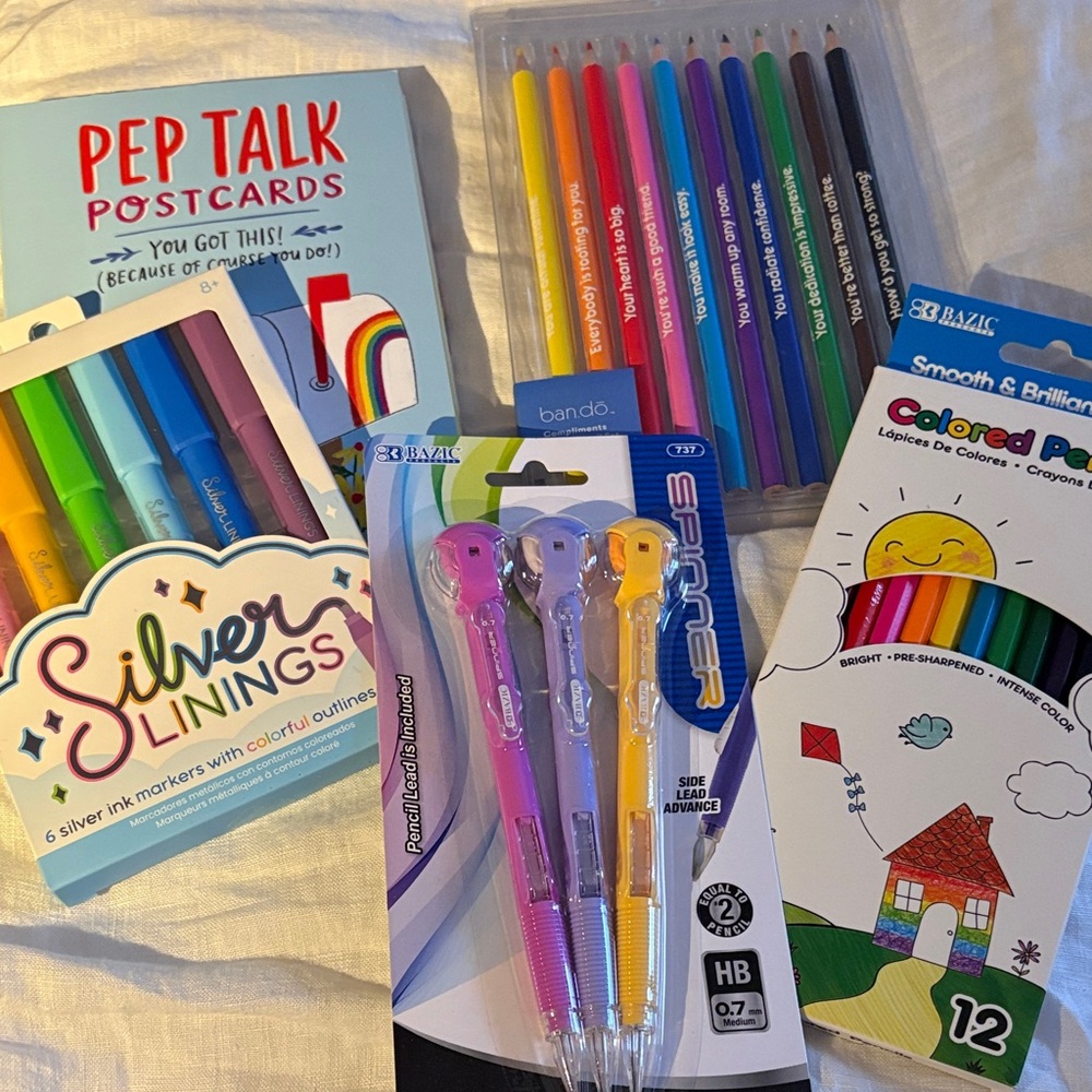 Amazing 5 piece art bundle with postcards!  All brand new!